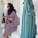 Loriya 2025 Fashion Dubai Turkey Elegant Cardigan And Headscarf Two-Piece Set LR825_ecoleips.com