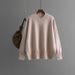 Round Neck Sweater For Women, Autumn And Winter New Style, Solid Color, Versatile Pullover Knitwear, Long Sleeve,_ecoleips.com