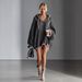 Women's Fashion Color Block Hooded Knit Sweater Long Sleeve Pullover Casual Streetwear Top_ecoleips.com