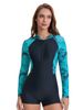 Women’s Long Sleeve Rash Guard Swimsuit – Full Coverage, UPF 50+ Sun Protection, Modest One-Piece With Built-In Bra_ecoleips.com