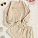 Women's Long Sleeve Hoodie & Shorts Set - Trendy Letter Print Loungewear, Oversized Fleece Sweatsuit For Gym, Travel & Street Style_ecoleips.com