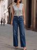 Elegant Knit Sleeveless Vest, Women's V-Neck Ribbed Button-Up Casual Top_ecoleips.com