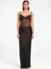 Absobe Satin Patchwork Sheer Lace Strap Split Maxi Dress Sexy Cut Out V-Neck Backless Slim Evening Slip Long Dress Partywear_ecoleips.com