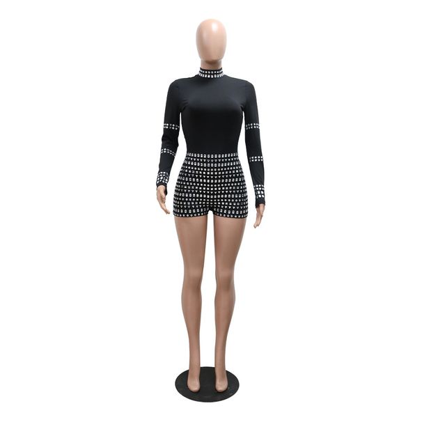 K New Fashion Embellished Shrink Fit Full Body Pants For Women, Casual Party Style_ecoleips.com