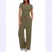 Summer European American Cross-border . Women's Two-piece Casual Set With Pleated Fashion Short-sleeve Top And_ecoleips.com