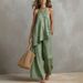 Women's Casual Round Neck Vest And Pants Set Multi Color Plus Size Clothing_ecoleips.com