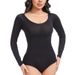 Cross-border One-piece Shapewear For Women, Tummy Control, Butt-lifting, Slimming, Long-sleeve Body Shaper_ecoleips.com