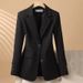 Trendy Oversized Blazer For Women – Korean-Inspired Thickened Casual Suit Jacket (Black/Pink/Green, Sizes S-4XL)_ecoleips.com