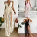 Women's Clothing Beach Dress Bikini Lace Deep V Leaky Back Strap Sexy One-piece Swimsuit_ecoleips.com