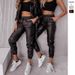 Women's Clothing Hot Girl Women's Clothing Autumn/Winter New Sexy PU Casual Pants Slim Fit Leather Pants_ecoleips.com