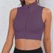 Cross Border Seamless Zippered Sports Bra Vest Backless Fitness Running Yoga Top Outerwear for Women_ecoleips.com