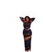 Women's Clothing Slimming Printed Jumpsuit Camisole Skirt Set Party Style American Summer Fashion_ecoleips.com