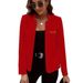 Slim Fit Long Sleeved Cardigan Women's Trendy Blazer Jacket European American Style Spring Autumn Casual Print Outerwear_ecoleips.com