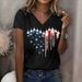 Summer New Arrival Women's Short Sleeve T-Shirt Retro Digital Print Top_ecoleips.com