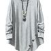 Women's Clothing For Autumn And Winter: Solid-Colored Top With An Irregular Hem, Round Collar, And Long Sleeves._ecoleips.com