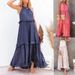 Elegant Tiered Maxi Dress For Women - Flowy Summer Floor-Length Dress With Straps, Round Neck & Loose Fit_ecoleips.com