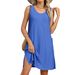 Women's Clothing Spring And Summer New Solid Color Round Neck Loose Sleeveless Pocket Dress In Stock_ecoleips.com