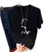 Women's White Short Sleeved T-Shirt Spring/Summer Loose Fit Trendy Slimming Top Exquisite Unique Style for Casual Wear_ecoleips.com