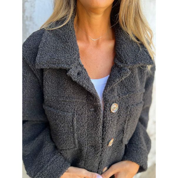Fall And Winter Lapels Single Breasted Lambswool Coats Warm Loose Cardigan Tops Wholesale_ecoleips.com