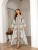 Kaftan High Density Hot Diamond Beading Printing Muslim Women's Robe Elegant Dress_ecoleips.com