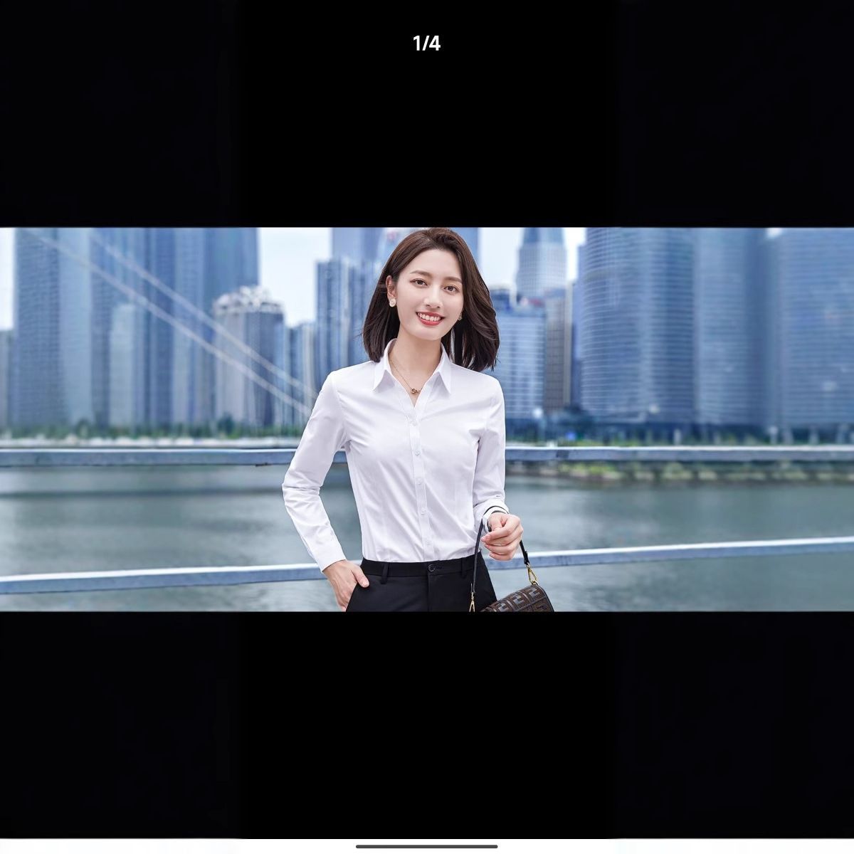 Verve Business Attire 2025 New Long Sleeve V-neck Shirt Autumn Women's Jewelry Store Elegant Slim Fit Fashion Blouse_ecoleips.com