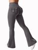 Women's Clothing Yoga Workwear Style Peach Hip Pocket Flared Pants Sports Quick Drying Tightening Sexy Trousers_ecoleips.com