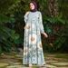Women's Fashion Print Dress Autumn New Style Foreign Trade Clothing_ecoleips.com