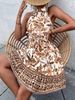 Women's Clothing New Floral Halter Neck Dress_ecoleips.com