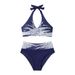 Women's Conservative Bikini Set – High-Waisted Swimwear With Removable Padding (S-Xl) – Quick-Dry & Uv Protection_ecoleips.com