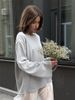Aria Basics Aria Basics Cross-Border Pure Cotton Pullover European American 2025 Autumn And Winter New Style Elegant Loose Lazy Sexy Backless_ecoleips.com