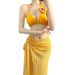 Women's Sexy Slimming Bikini Set High End Swimwear Thai Ginger Yellow Perfect for Beach Hot Spring And Vacation_ecoleips.com