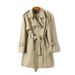Petite Women's Trench Spring Autumn New Korean British Style Mid-Length Short Thick Coat Jacket_ecoleips.com