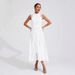 Summer New Arrival Women's round Neck Sleeveless Long Dress Elegant Lace Commuter Evening Gown European American Style_ecoleips.com