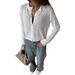 "Women's Cropped Knit Top - Slim Fit Ribbed Texture, Sexy Midriff Cutout, Long Sleeve Crewneck - Versatile Layering Essential For Fall/Winter_ecoleips.com