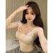 Purely Desirable Lace-trimmed Camisole Women, New Summer Style, Slim-fit, Flattering, Trendy Sleeveless Top For Stylish_ecoleips.com