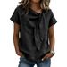 Breathable Linen-Cotton Short Sleeve T-Shirt For Women – Lightweight Summer Top, Relaxed Fit, Trendy Casual Wear For 2026_ecoleips.com