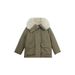 girl Girl Girls' Turn-Down Collar Parka 2025 Winter New Children's Thickened Warm Cotton Jacket Casual Workwear Coat_ecoleips.com