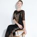 Black Mermaid Evening Gown Elegant Long Banquet Dress for Women Dignified Sophisticated Suitable for Presenters Performances_ecoleips.com
