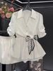 White Chiffon Blouse For Women High End Slim Fitting Summer Style Popular_ecoleips.com