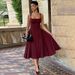 Strapless Square Neck Backless Dress For Women – Sexy High-Waist A-Line Maxi Dress With Bodycon Fit, Elegant & Bold Evening Gown"_ecoleips.com