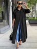Plus Size Women's Clothing Long Shirt Casual Loose Fit Solid Color O-Neck Thick Polyester For Autumn Winter American Style_ecoleips.com