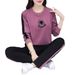 Korean Style Oversized Sweatsuit Set – Relaxed Round Neck Hoodie & Jogger Pants For Women, Trendy Two-Piece Lounge Outfit_ecoleips.com