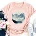 European American Cross-border Foreign Trade Women's Clothing Animal And Plant Print Round-neck Short-sleeve T-shirt Top_ecoleips.com