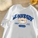 Women's Short Sleeve T-Shirt Pure Cotton off the Shoulder Top Unique Design American High Street Trendy Brand New Summer Style Factory Direct Sales_ecoleips.com