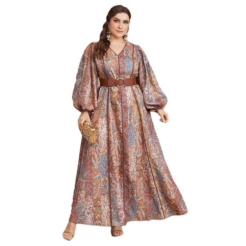 Women's Clothing Four Sided Stretch Large Size Dress Fashionable Ethnic Style Banquet Wedding Dress_ecoleips.com