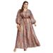 Women's Clothing Four Sided Stretch Large Size Dress Fashionable Ethnic Style Banquet Wedding Dress_ecoleips.com