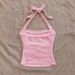 Elegant Women's Halter Neck Cami Top Tie-Front Summer Sleeveless Blouse Sexy Ribbed Knit Stretch Casual Wear_ecoleips.com