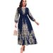 Women's Clothing Fashion Digital Printing Long Sleeve Long Dress Middle Eastern Dress_ecoleips.com