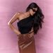 Women's Clothing Sexy One Shoulder T Shirt Spring And Summer New Style Oblique Collar Off Shoulder Pure Desire Top_ecoleips.com
