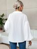 K New Niche Fashionable Polka Dot Semi Open Collar Design Loose Bubble Long Sleeved Top_ecoleips.com